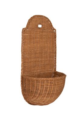Artisan Rattan Woven Flush Wall Basket