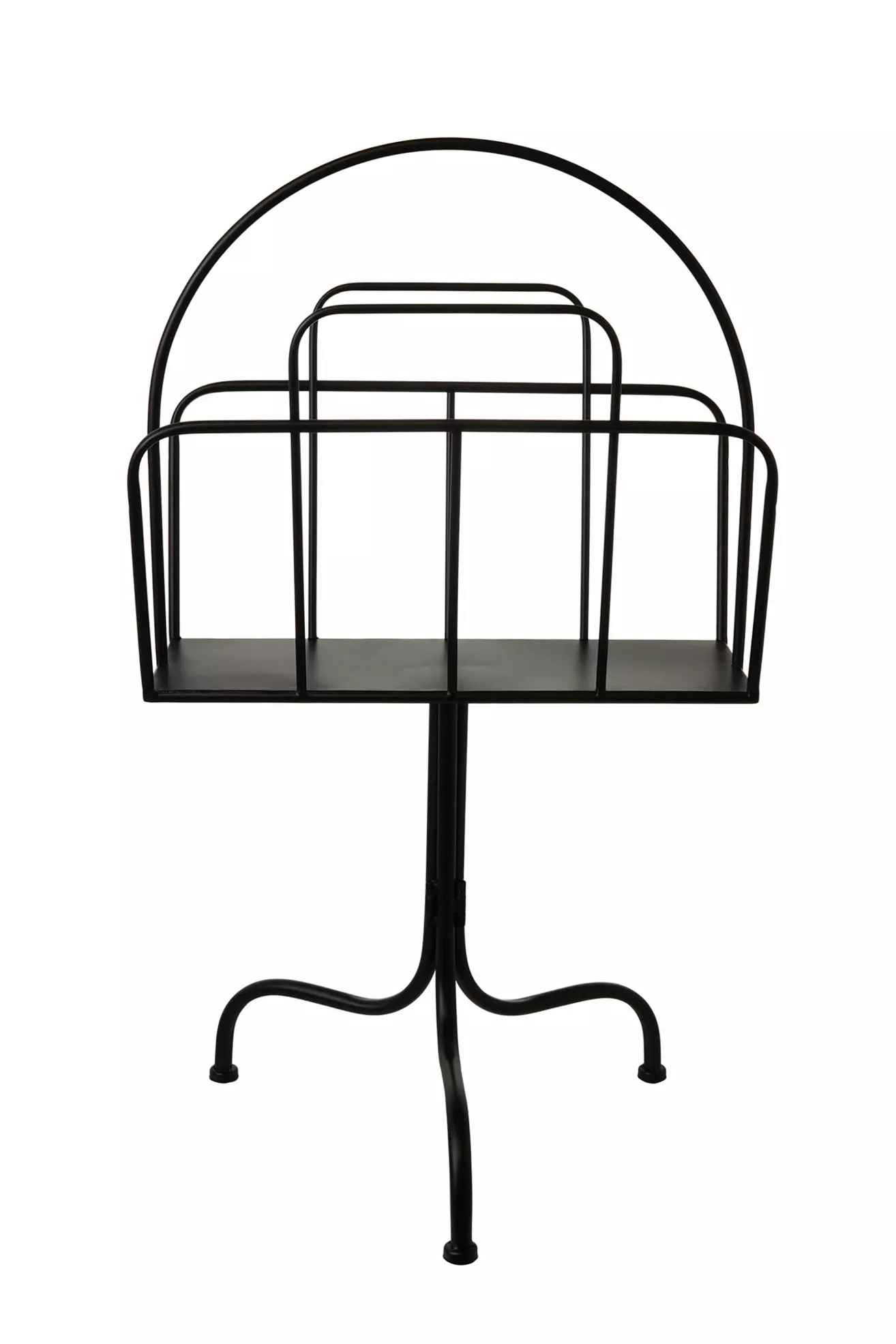 Matte Iron Four-Leg Magazine and Book Stand
