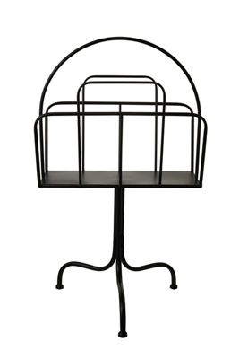 Matte Iron Four-Leg Magazine and Book Stand