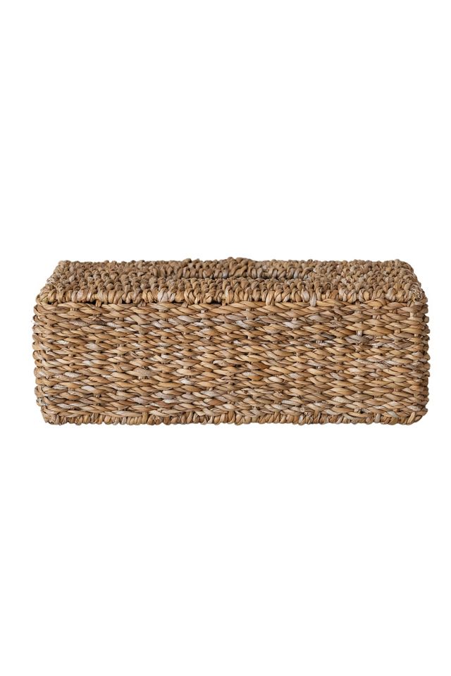 Hand-Woven Seagrass Tissue Box Cover #2