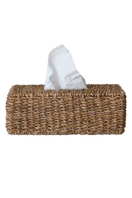 Hand-Woven Seagrass Tissue Box Cover
