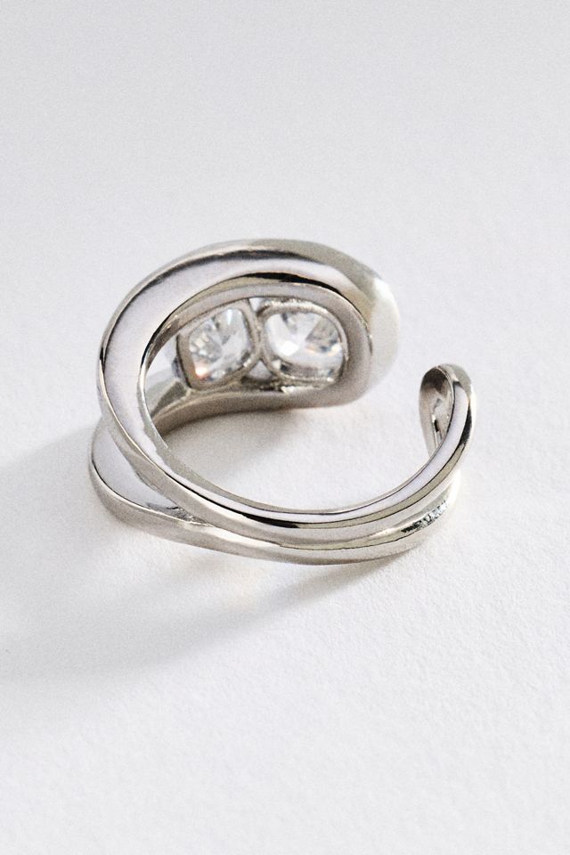 By Anthropologie Wrap Crystal Ring #2