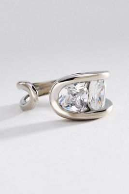 By Anthropologie Wrap Crystal Ring