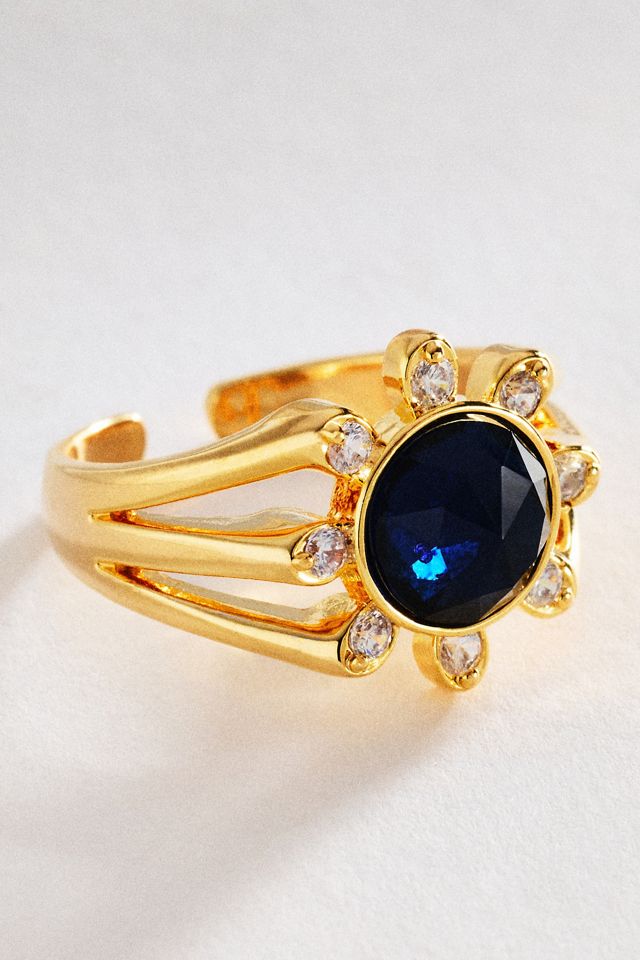By Anthropologie Burst Cocktail Ring #2