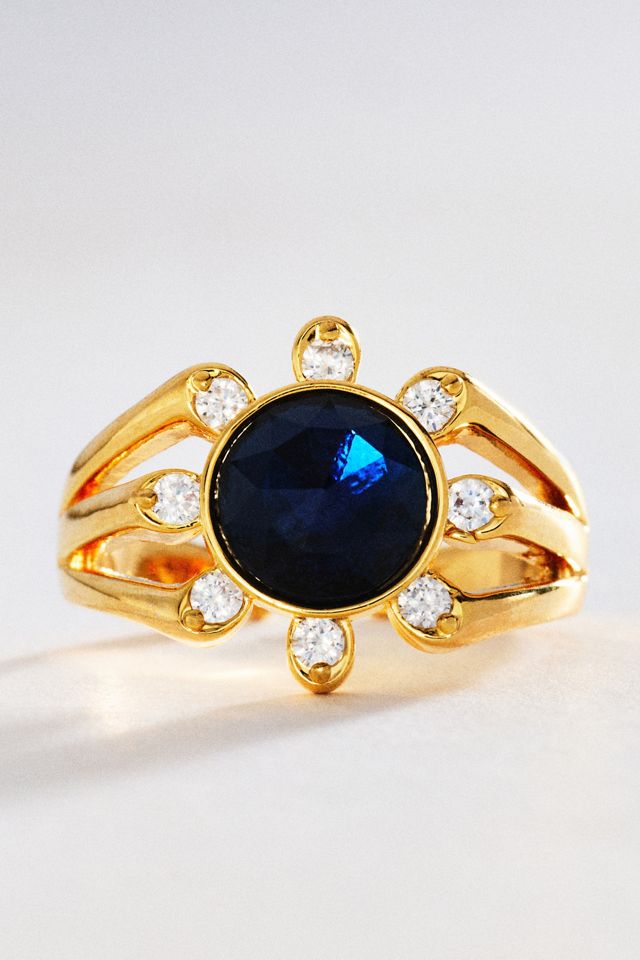 By Anthropologie Burst Cocktail Ring #1