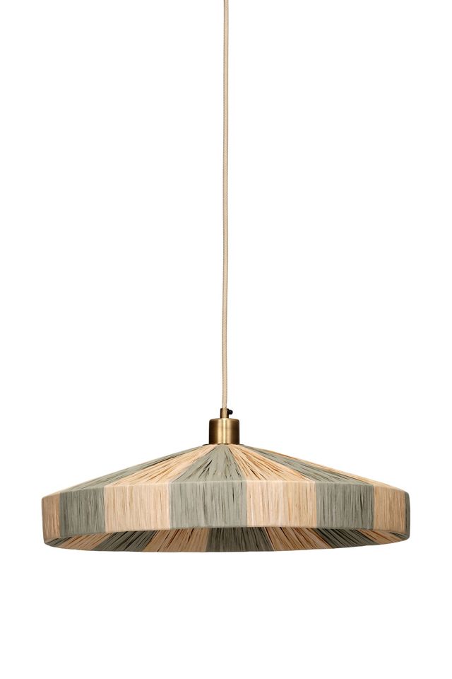 Parasol Tropical Color Block Raffia Pendant #1