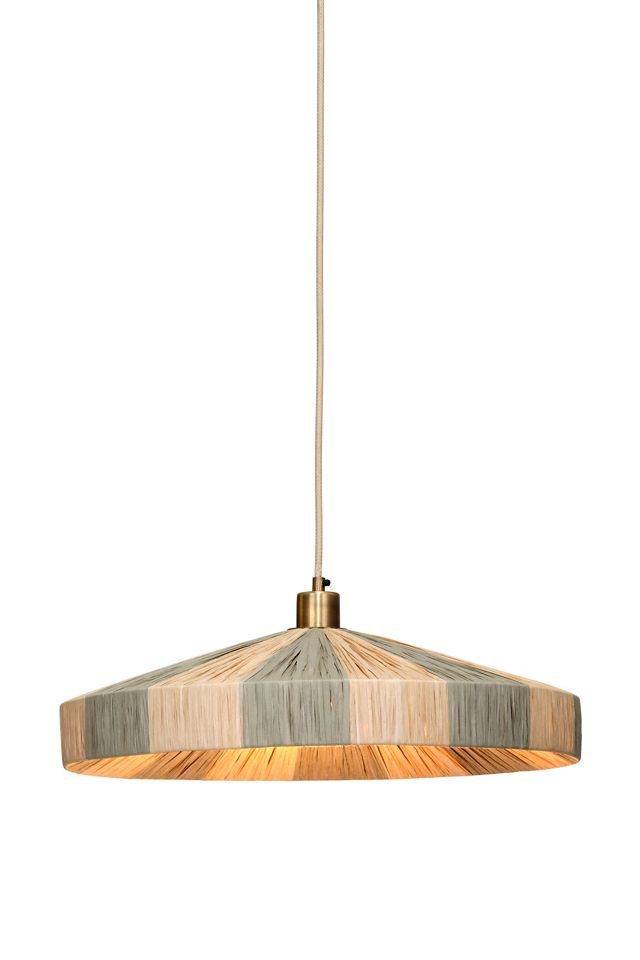 Parasol Tropical Color Block Raffia Pendant #3