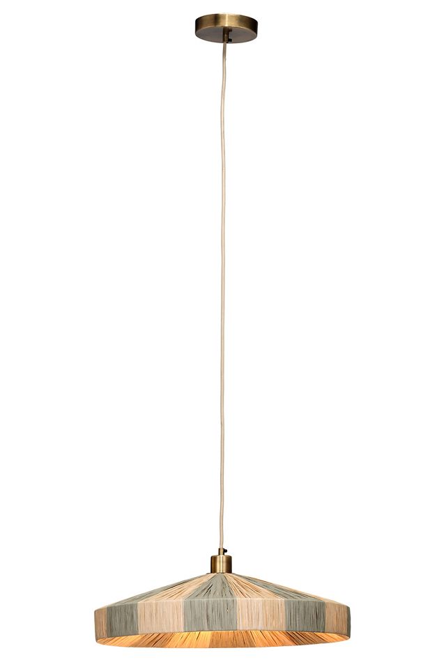 Parasol Tropical Color Block Raffia Pendant #4
