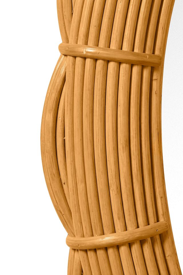 Clara Bundled Rattan Oval Mirror #1