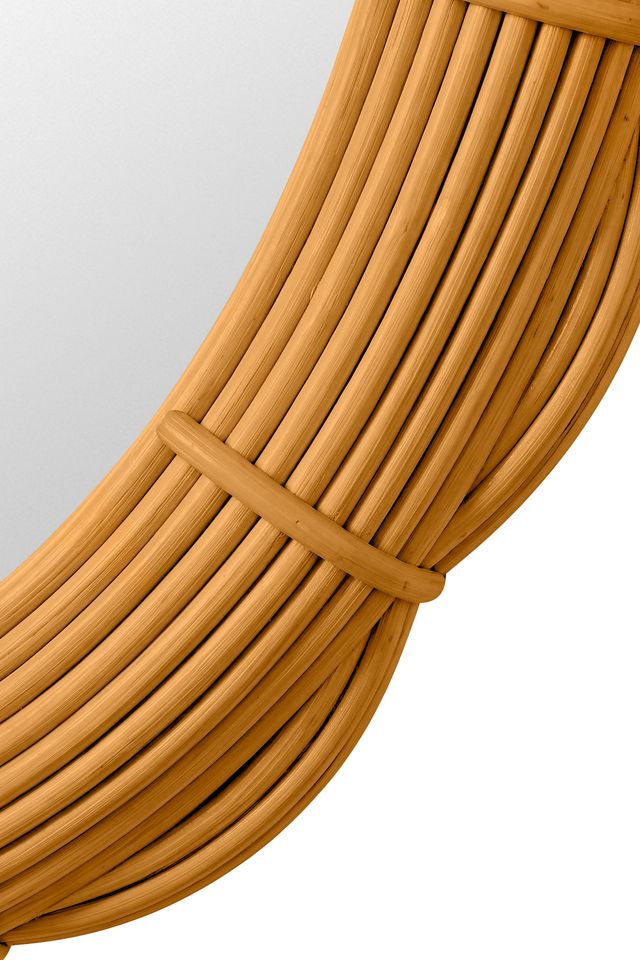Clara Bundled Rattan Oval Mirror #2