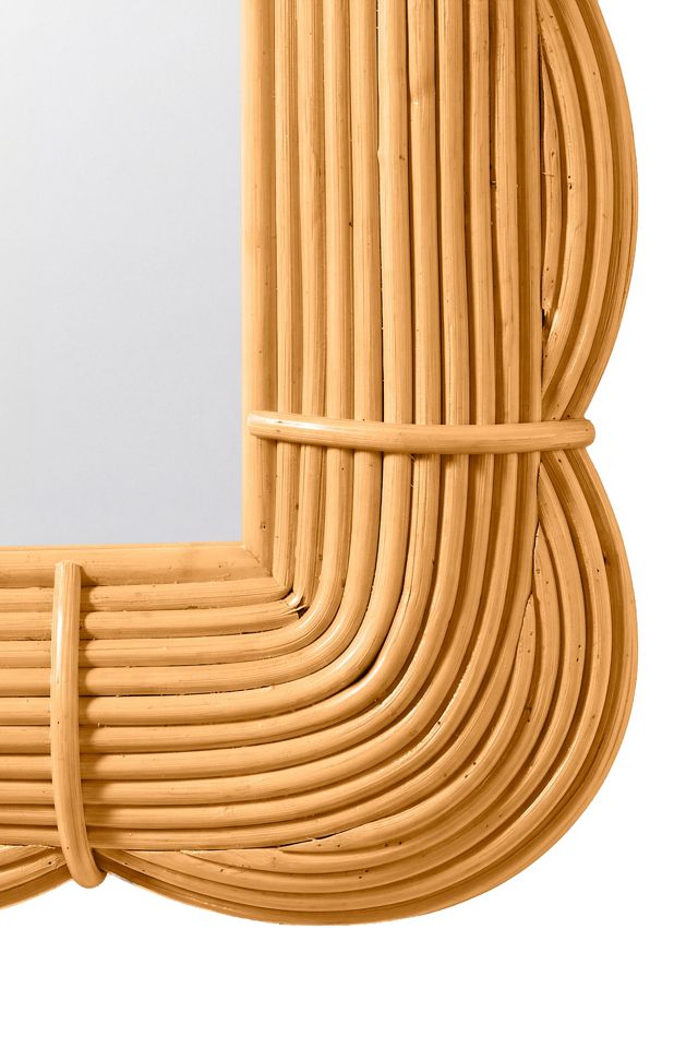 Clara Bundled Rattan Rectangular Mirror #2