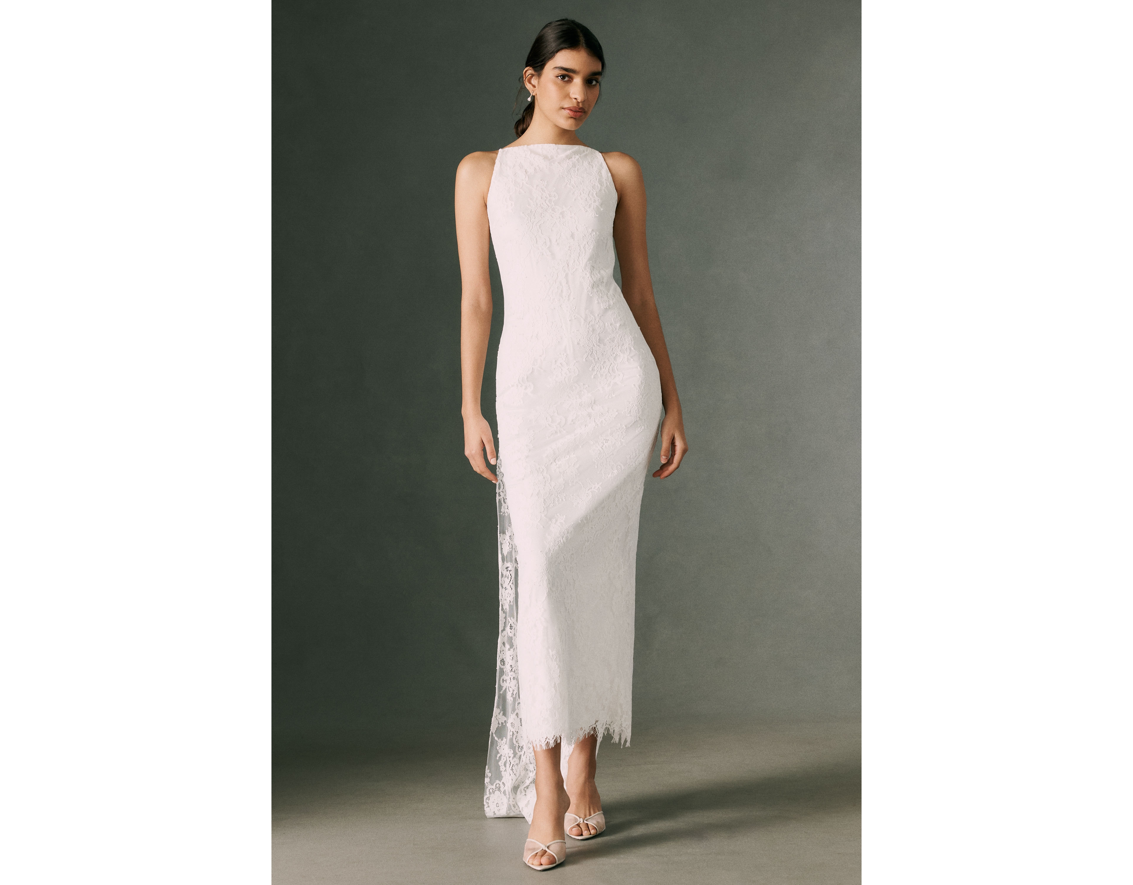 Mare Caped Lace Maxi Dress