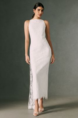 Mare Mare Caped Lace Maxi Dress