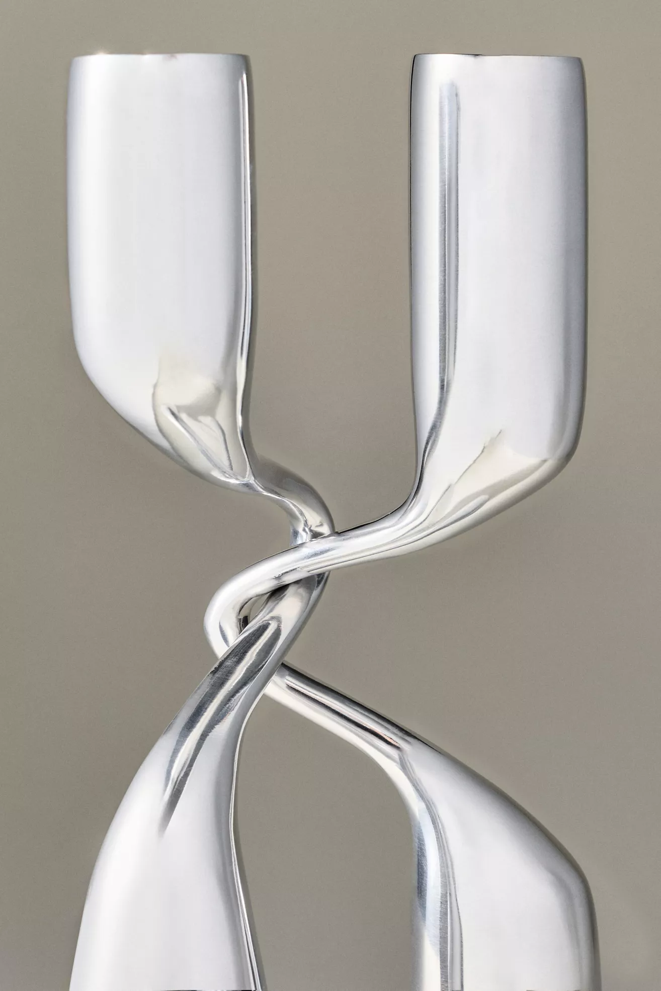 Solstice Chrome Candle Holder - thumbnail 2