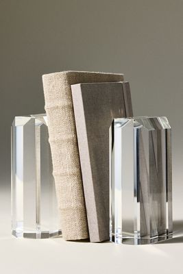 Glacier Crystal Glass Bookends