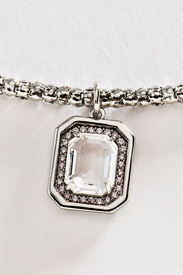 By Anthropologie Crystal Bezel Necklace #1