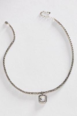 By Anthropologie Crystal Bezel Necklace