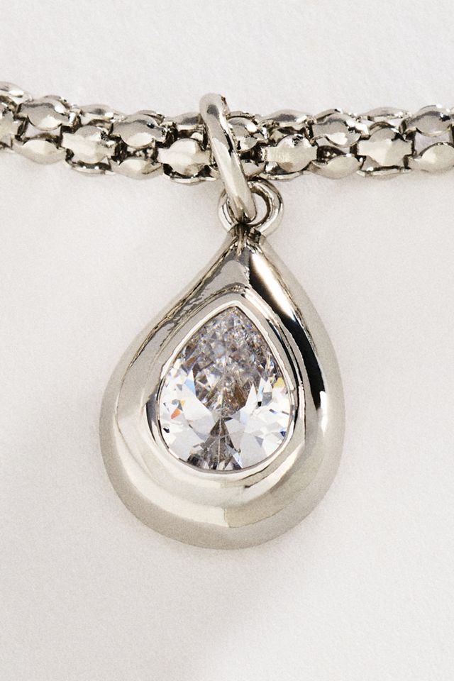By Anthropologie Pear Bezel Necklace #1