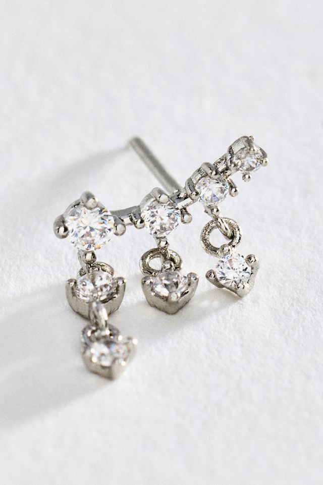 By Anthropologie Encrusted Crawler Earrings #1