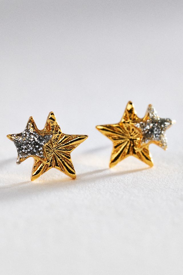 By Anthropologie Double Star Post Earrings #1