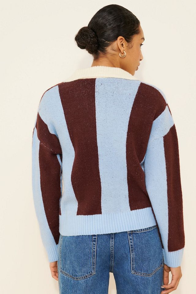 Flat White Tennis Club Collared Pullover #1