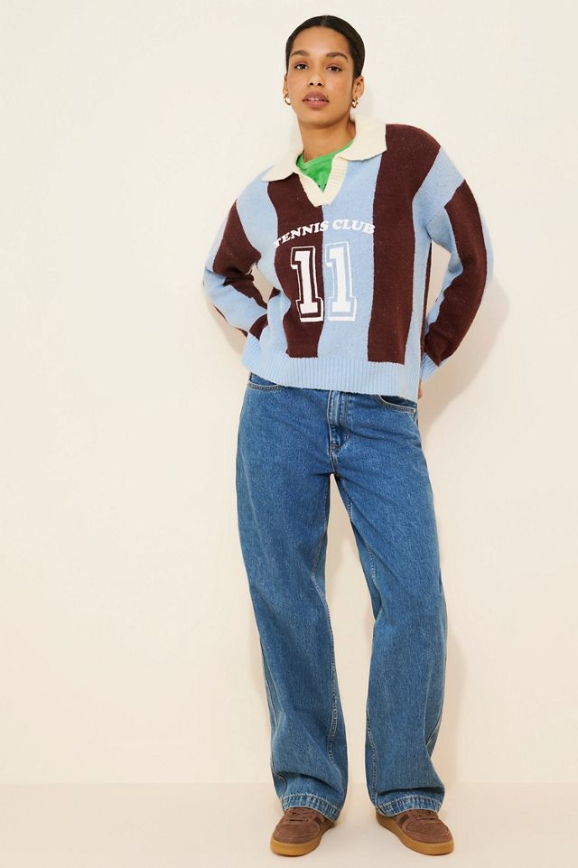 Flat White Tennis Club Collared Pullover #3