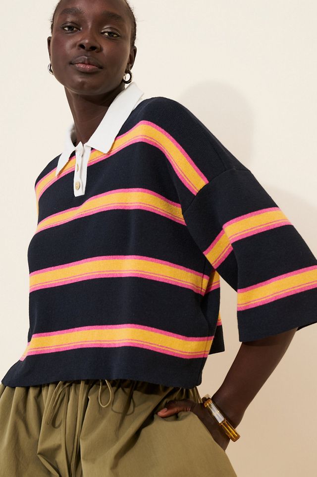 Maeve Cropped Polo Shirt #2