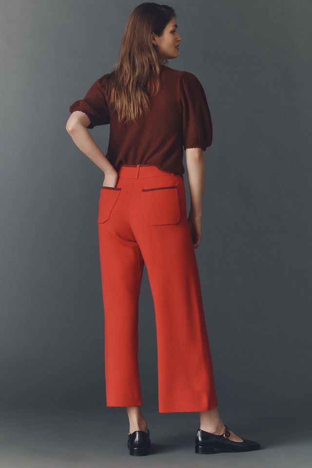 Maeve The Colette Sweater Knit Crop Wide-Leg Pants #1