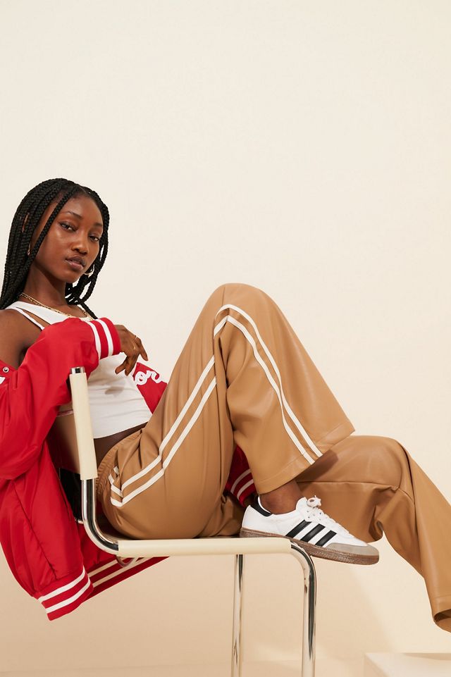 Bishop + Young Vegan-Leather Wide-Leg Track Pants #2