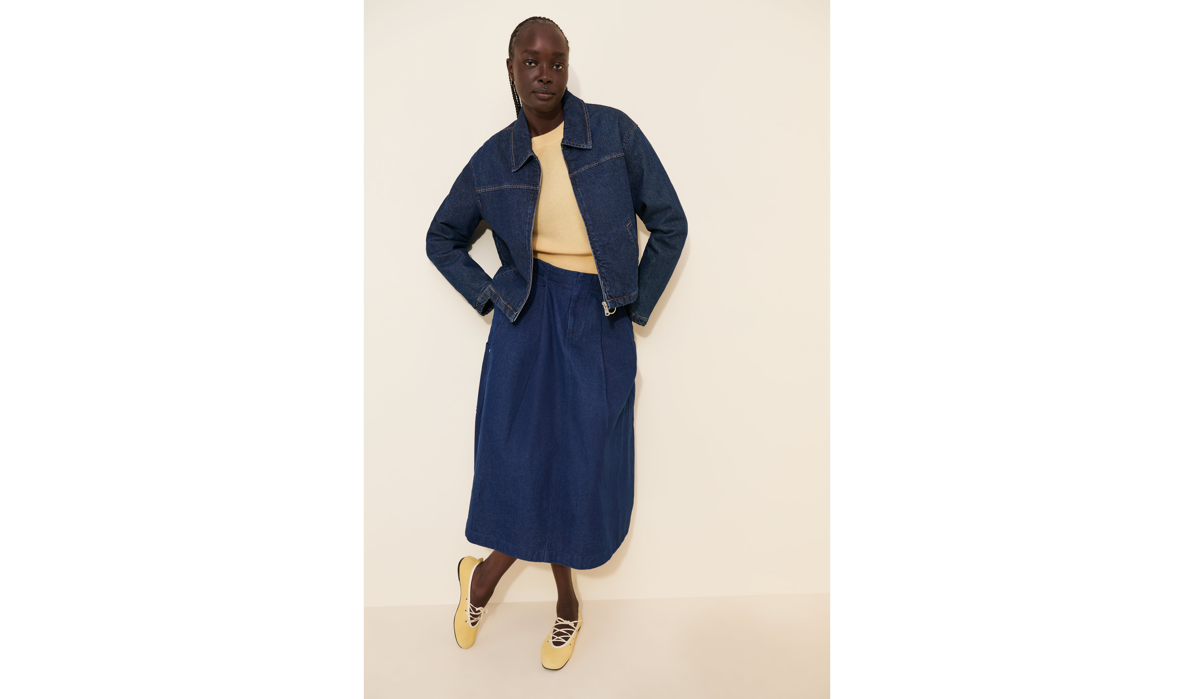 Barbour Saima Denim Midi Skirt