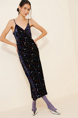 Nuuly x Rachel Antonoff Novelty Velvet Slip Dress | Anthropologie