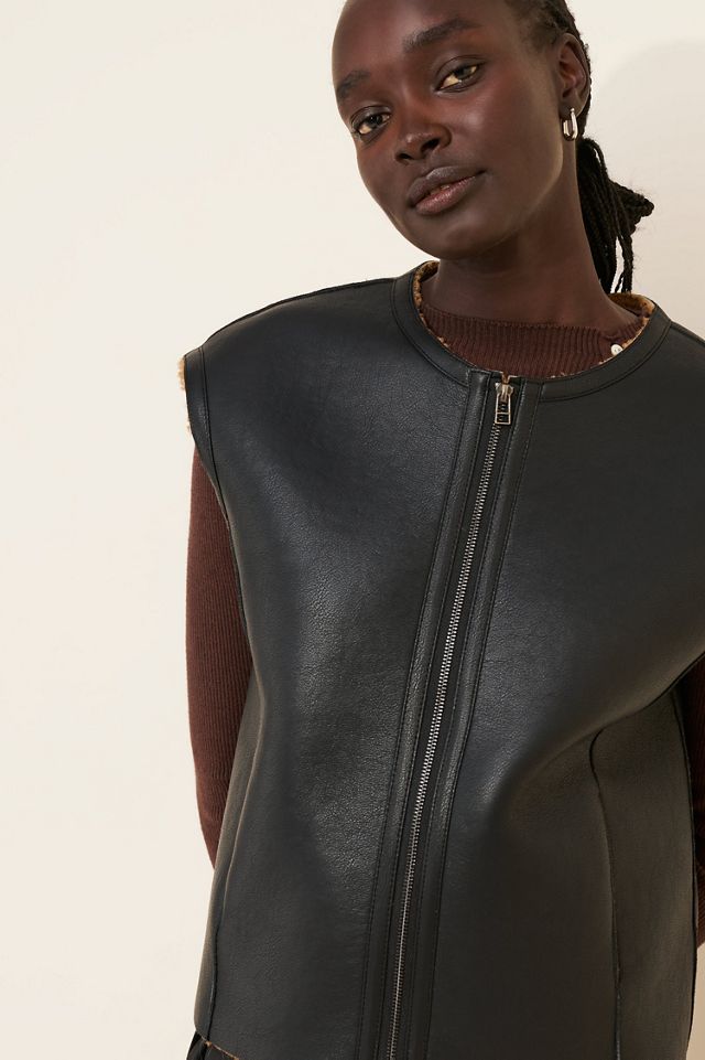 See U Soon Boxy Vegan-Leather Vest #2