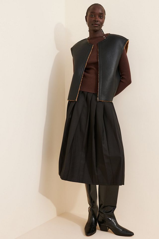 See U Soon Boxy Vegan-Leather Vest #3