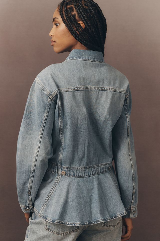 Pilcro Denim Drop-Waist Trucker Jacket #1