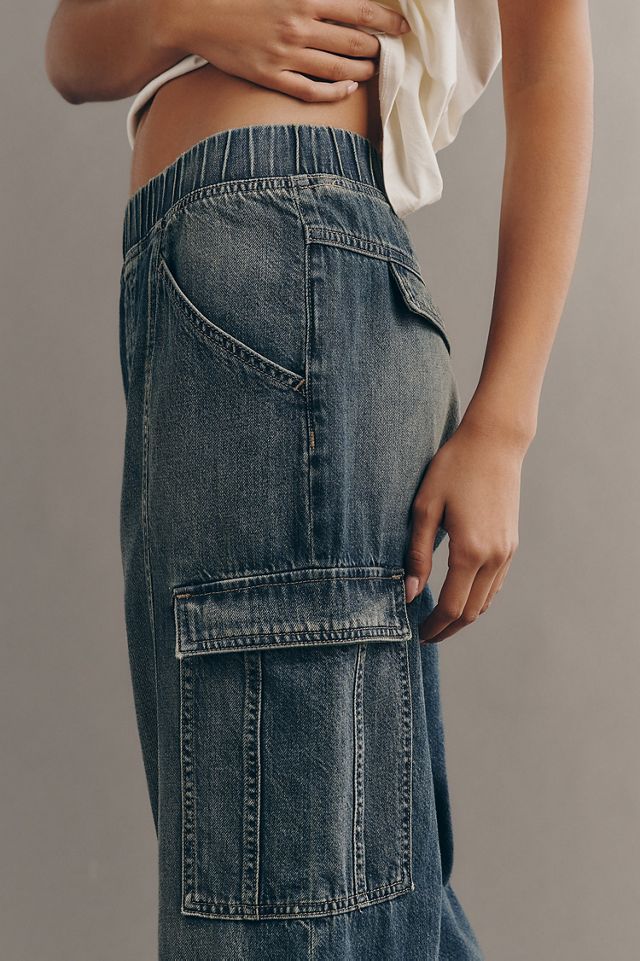 Pilcro Standard Issue High-Rise Pull-On Tapered Cargo Jeans #3