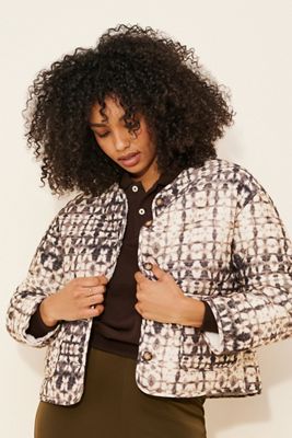 See U Soon Collarless Quilted Jacket