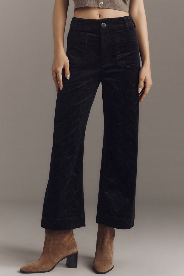 Maeve The Colette Crop Corduroy Heart-Print Pants #3