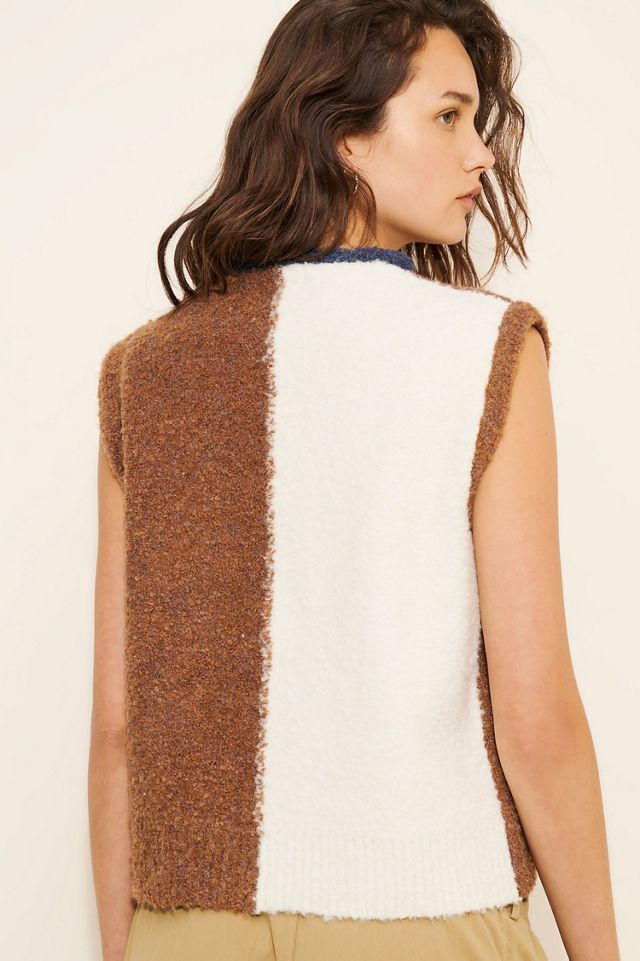 FRNCH Textured Colorblock Vest #1