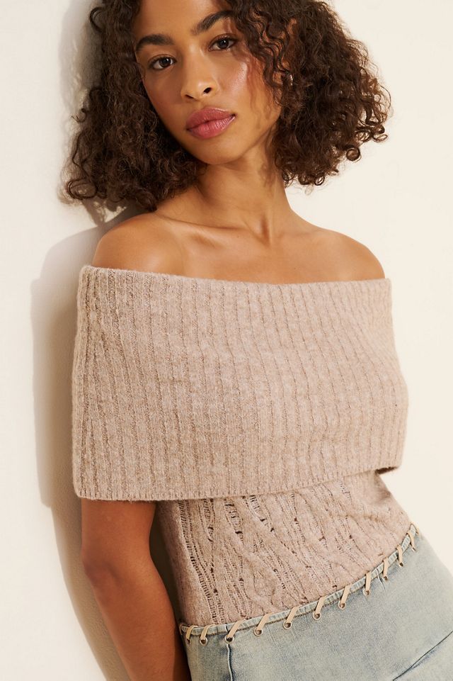 Pilcro Wool-Blend Off-Shoulder Sweater #2