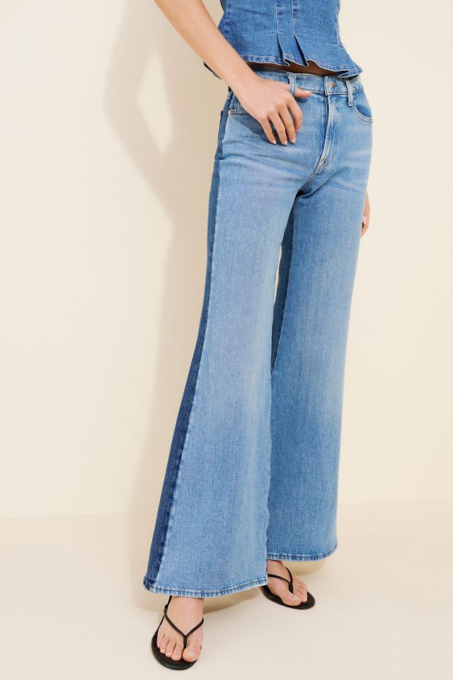 7 For All Mankind Retro Flare Color-Block Jeans #2
