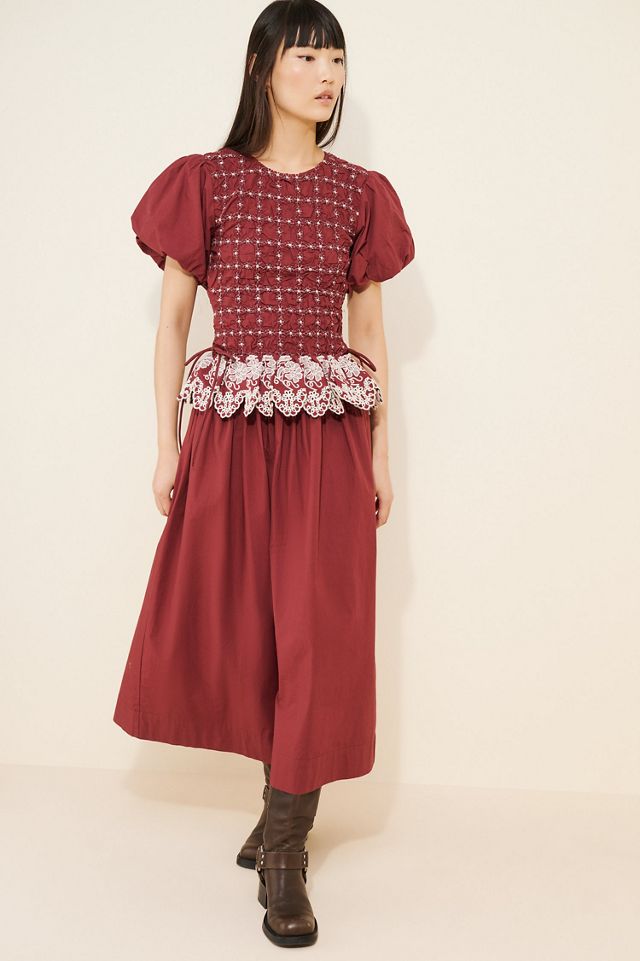 Damson Madder Audrey Midi Puff Sleeve Dress #2
