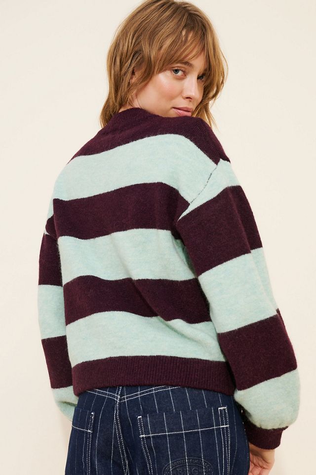 FRNCH Stripe Drop Shoulder Pullover #1