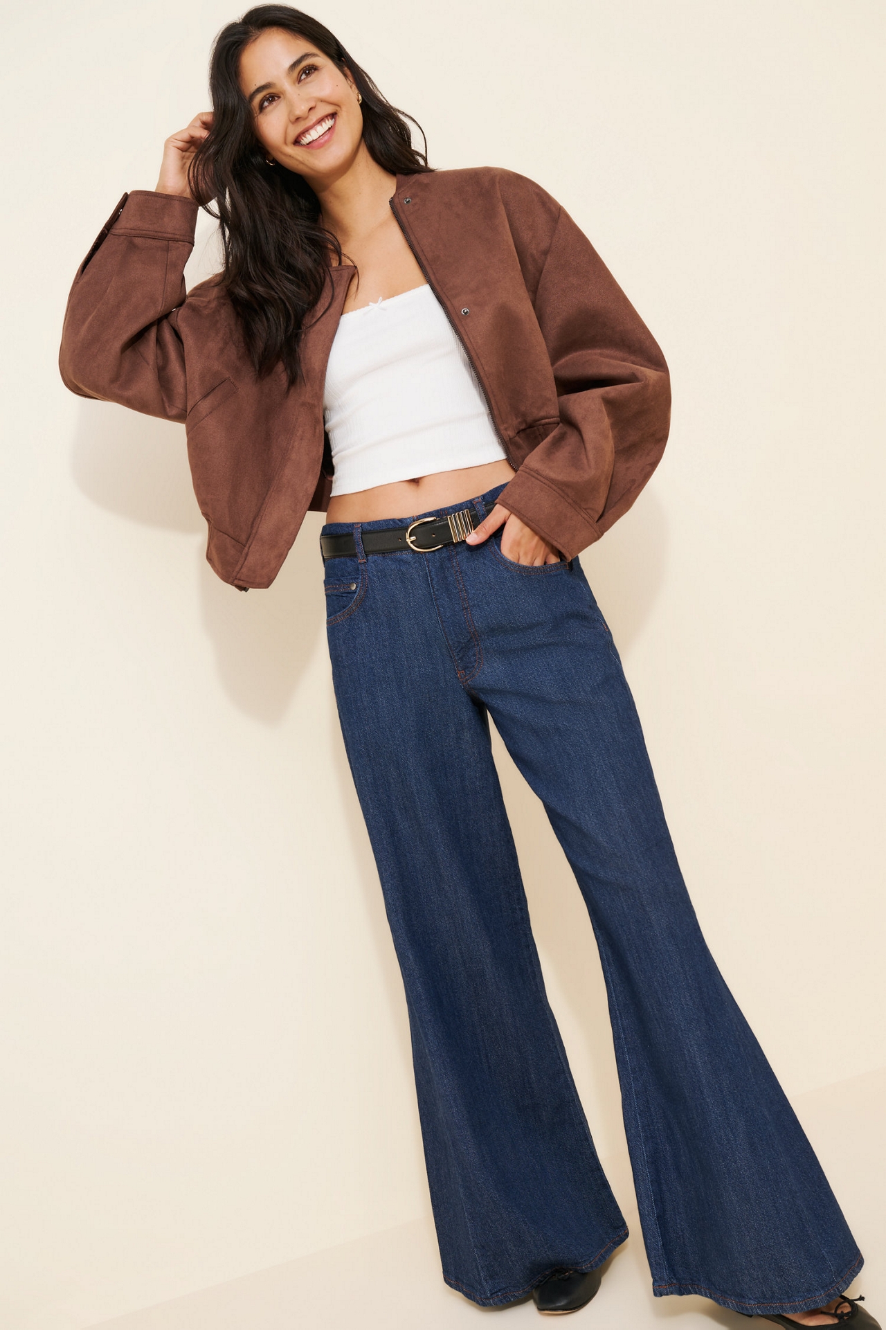 Pilcro The Adi Regenerative Cotton Mid-Rise Flare Jeans