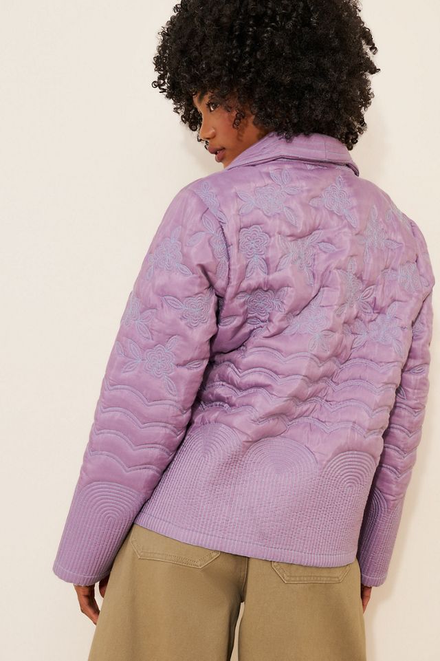 Let Me Be Jenny Quilted Satin Jacket #1