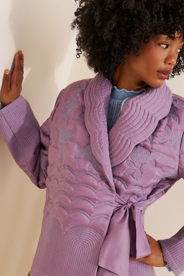 Let Me Be Jenny Quilted Satin Jacket #3