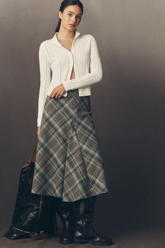 Maeve Mock-Neck Heart Pointelle Cardigan Sweater #3