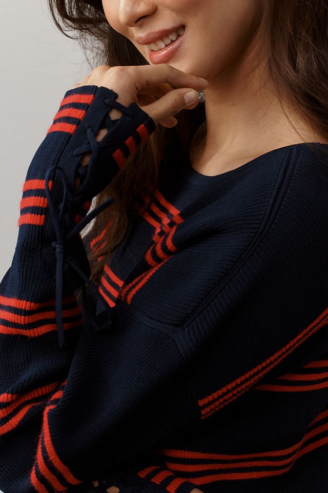 Maeve Boat Neck Striped Sweater #2