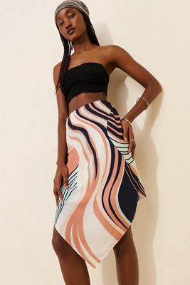 Hutch Asymmetric Sage Skirt