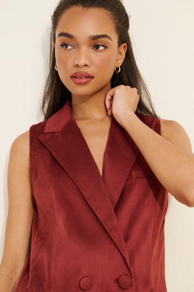 Hutch Longline Faux Suede Vest #2