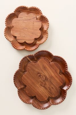 Etu Home Vintage English Scalloped Bread Board